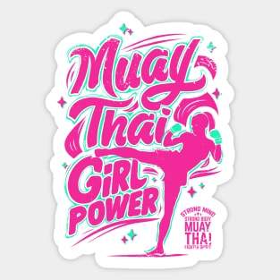 Muay Thai Girl Power - Female Thai Boxing Sticker